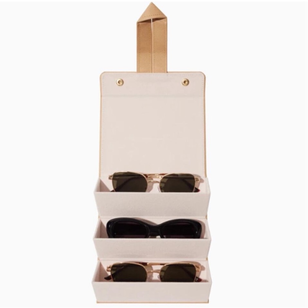 NEW! Sancia Multi 3 Compartment Sunglasses Travel Hard Case $55.00 Retail.